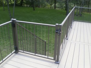 Aluminum Cable Railing With Gate