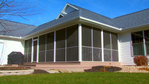 Screen Room with Railing